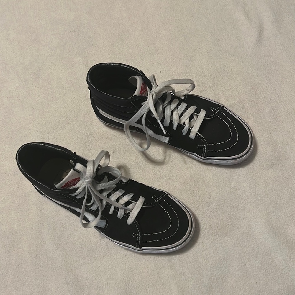 Black and white Vans